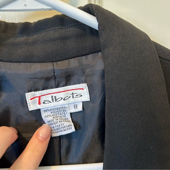 Vintage Talbots women’s size 8 suit jacket blazer black - Picture 3 of 4
